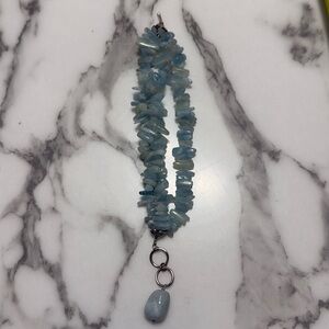 Used raw aquamarine bracelet